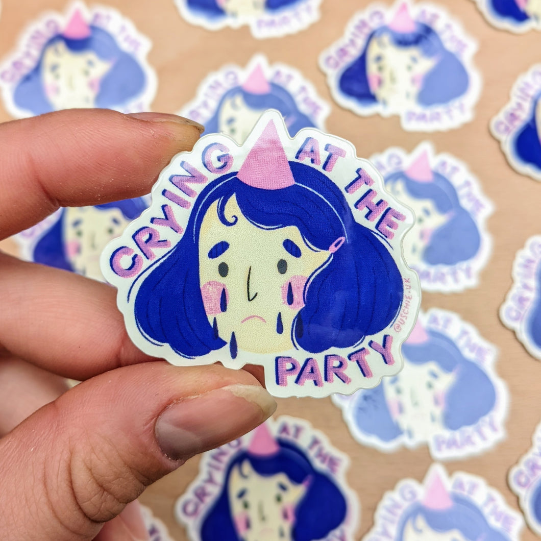 Crying At The Party Sticker