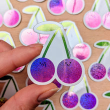 Load image into Gallery viewer, Cherry Glitter Sticker
