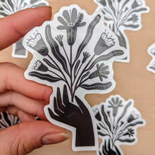 Load image into Gallery viewer, Flowers Black &amp; White Sticker
