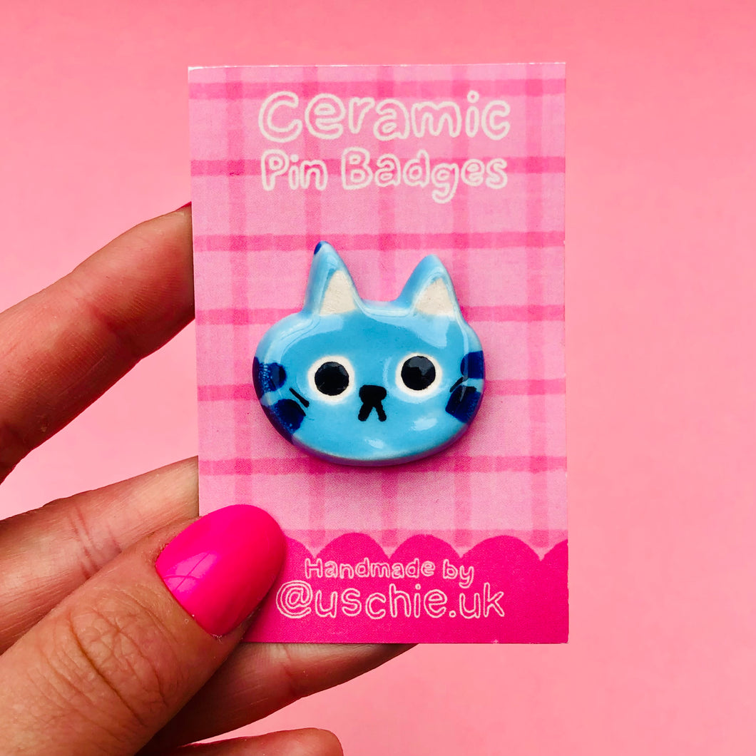 Cat Ceramic Badge