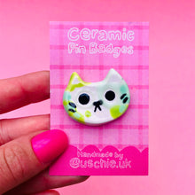 Load image into Gallery viewer, Cat Ceramic Badge
