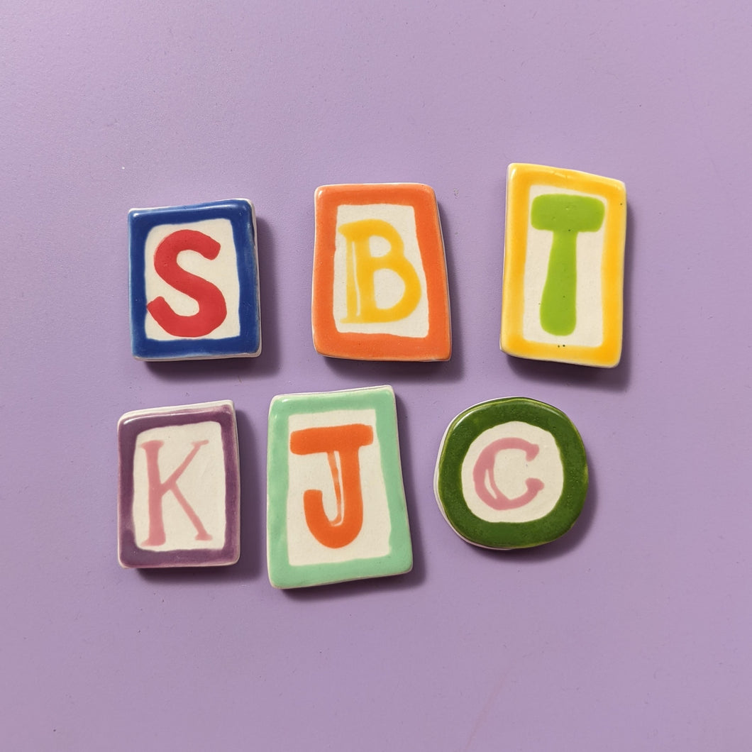 Letter Ceramic Magnets