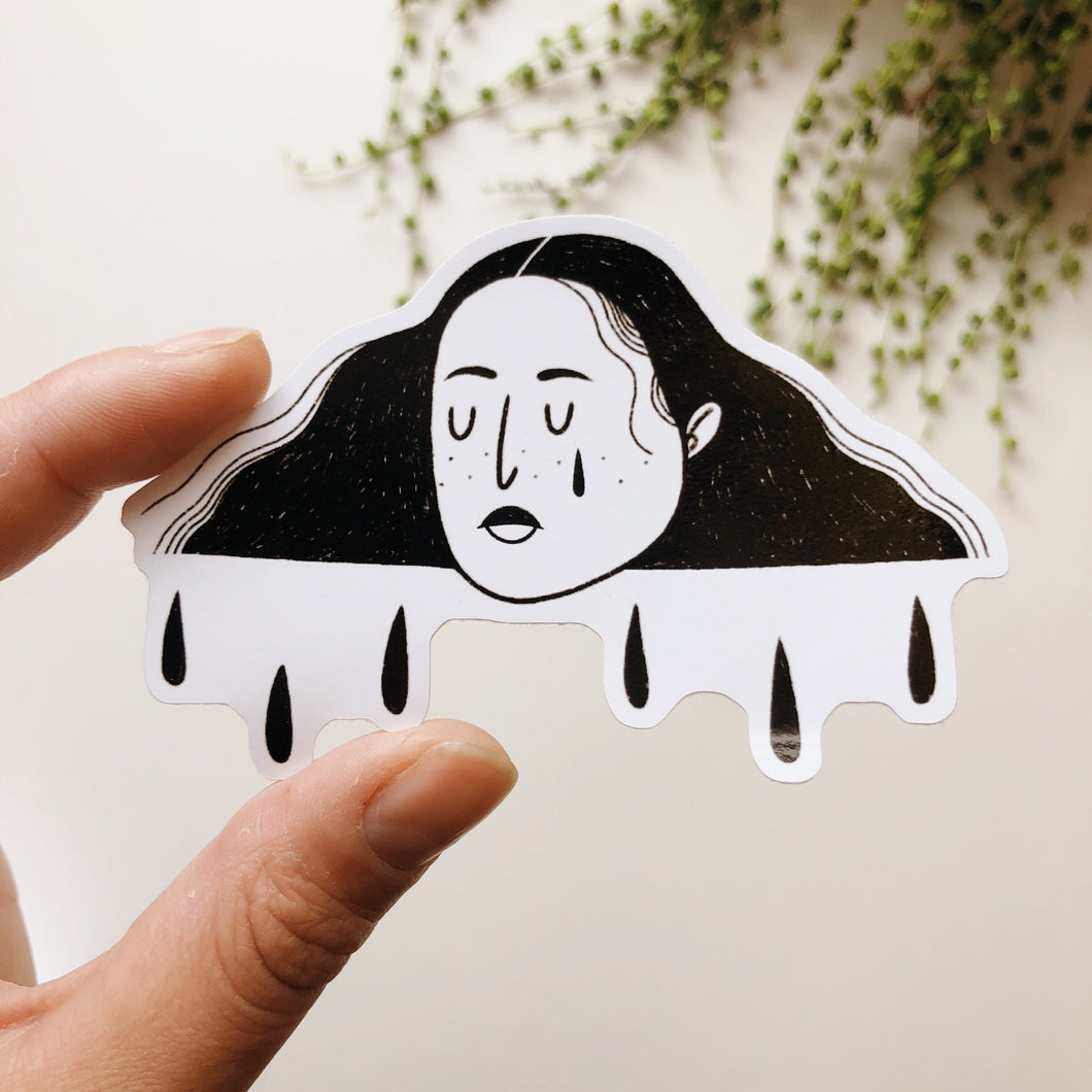 Sad Cloud Sticker