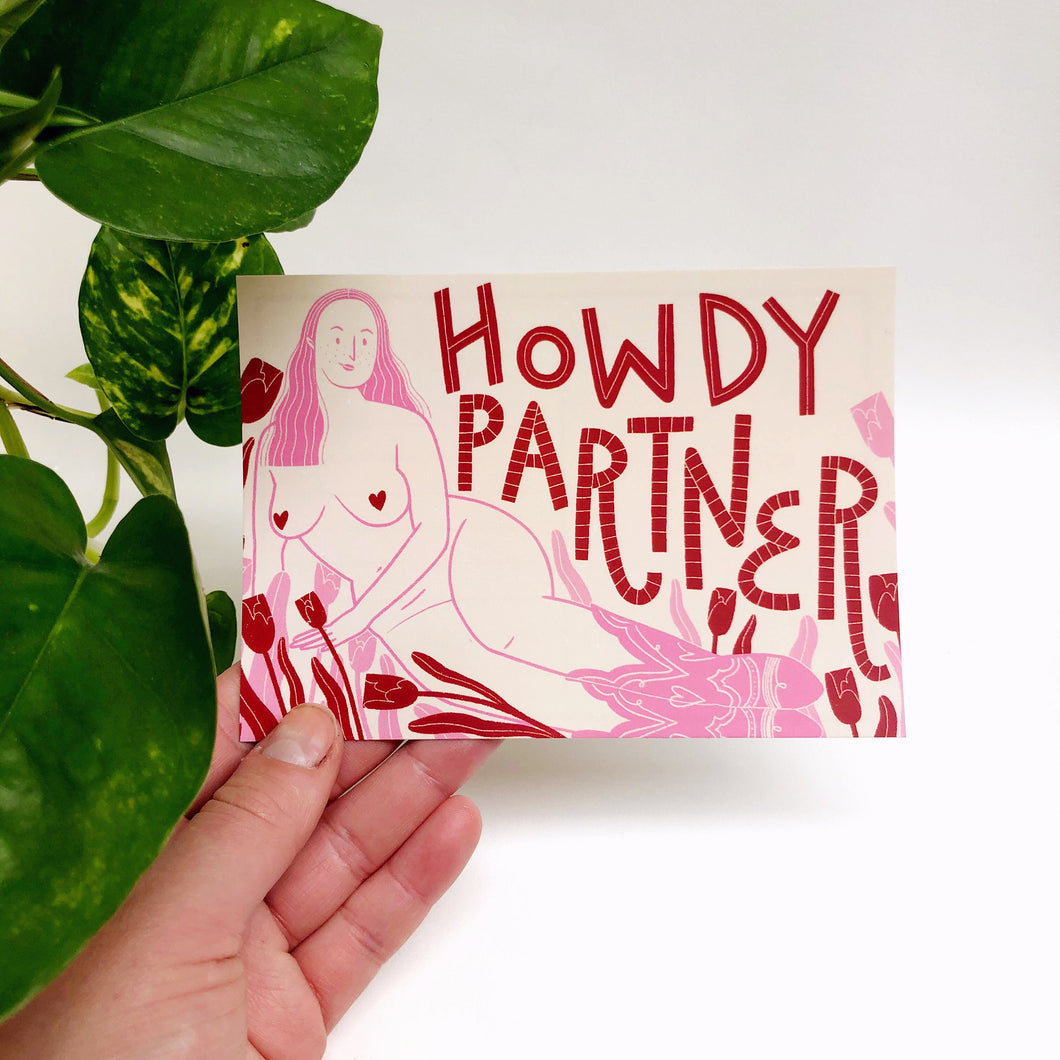 Howdy Partner Postcard - Maya Doyle